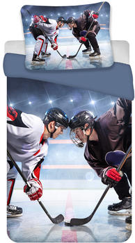 BrandMac Bettbezug Set Hockey Eishockey 135x200+80x80 cm