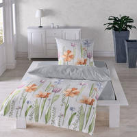 Traumschlaf Seersucker Bettw&auml;sche Set &bull; aus 100% Baumwolle in floralen...