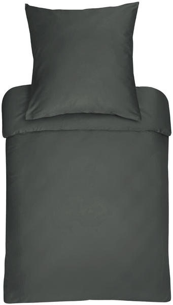 Bassetti Mako-Satin Uni Bettbezug einzeln 155x220 cm anthrazit-E6