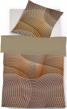 Fleuresse Mako-Satin Bed Art S Svolvar beige 155x220+80x80 cm