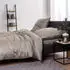 Estella Atelier Uni-Satin-Garnitur VALETTA kiesel 135x200 cm+80x80 cm