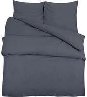 vidaXL Bettw&auml;sche-Set Anthrazit 260x240 cm Baumwolle