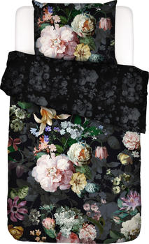 Essenza Satin Wendebettwäsche Fleur festive schwarz 200x200 cm (80x80 cm)