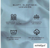 Schlafgut Spannbettlaken "PREMIUM Mako-Zwirn-Jersey, 220 g/m&sup2;, 95% Bio-Baumwolle, 5%