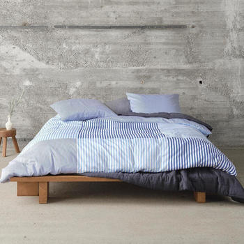 Marc O'Polo Mako-Satin Bettwäsche Ellan cool cobalt 135x200+80x80 cm