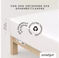 Schlafgut Spannbettlaken "PURE Bio-Baumwolle mit Elasthan, 170 g/m&sup2;, Bettlaken,