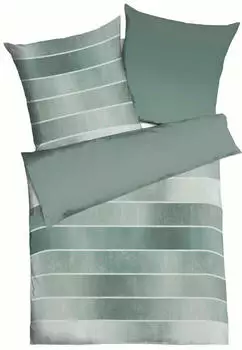 Kaeppel Mako-Satin Bettw&auml;sche Timeless 135x200+80x80 cm jade