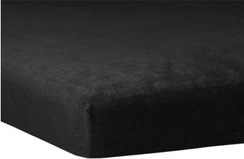 Traumschlaf Flausch Biber Topper Spannbettlaken 90x190 cm - 100x200 cm schwarz