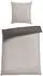 Schiesser Bettwäscheset Doubleface Feinbiber 2-teilig 135x200 cm Silber-Anthrazit