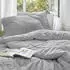 Irisette Seersucker Bettwäsche Easy Granby 135x200+80x80 cm silber