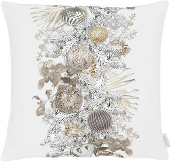 Apelt Christmas Glam 6304 Kissenhülle weiß/silber- und goldfarben 49x49 cm
