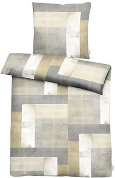 Apelt Loft Dreams Toby Bettwäsche-Set grau-goldfarben 135x200+80x80 cm