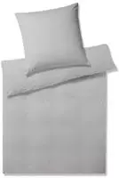 Elegante Bettw&auml;sche "Solid Stripe" 2 Stk. angenehmes Hautgef&uuml;hl
