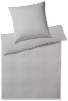 Elegante Solid Stripe Bettwäsche Mako-Jersey greige 135x200+80x80 cm Elegante Solid Stripe Bettwäsche Mako-Jersey greige 135x200+80x80 cm