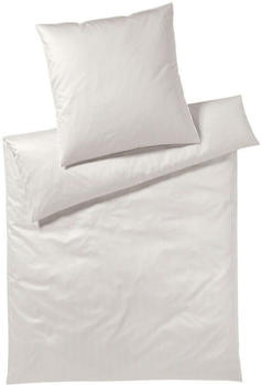 Elegante Hamburger Streifen Bettw&auml;sche-Set Mako-Satin sand 155x220+80x80 cm