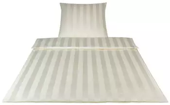 Elegante Noblesse Bettwäsche Mako-Satin creme 135x200+80x80 cm