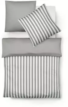 Fleuresse Lech Wendebettwäsche-Set Flanell grau 135x200+80x80 cm Fleuresse Lech Wendebettwäsche-Set Flanell grau 135x200+80x80 cm