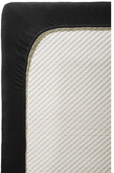 Fleuresse Comfort Topper-Spannbettlaken Baumwoll-Jersey schwarz 150x200 cm