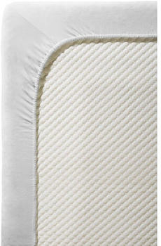 Fleuresse Comfort Topper-Spannbettlaken Baumwoll-Jersey silber 100x200 cm