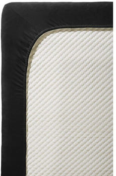 Fleuresse Comfort Topper-Spannbettlaken Baumwoll-Jersey schwarz 200x200 cm