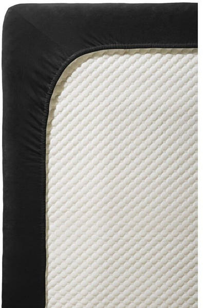 Fleuresse Comfort Topper-Spannbettlaken Baumwoll-Jersey schwarz 100x200 cm