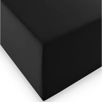 Fleuresse Comfort XL Spannbettlaken Mako-Jersey schwarz 180x200 cm