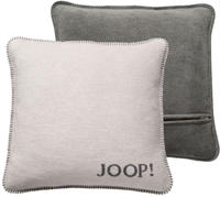 JOOP Melange Doubleface Kissen 50x50 cm Kissenh&uuml;lle | ecru-graphit - beige