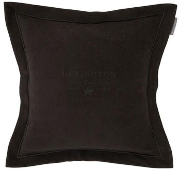 LEXINGTON Hotel Velvet Sham with Embroidery Kissenhülle dark gray 50x50 cm