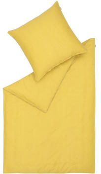 Musterring Ease Bettwäsche-Set Satin gelb 155x220+80x80 cm