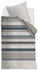 Rivièra Maison Rattan Stripes Bettwäsche-Set blue/grey 155x220+80x80 cm