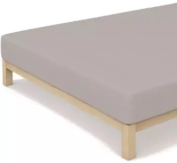 Schlafgut Casual Bio-Spannbettlaken sand mid 140-160x200 cm