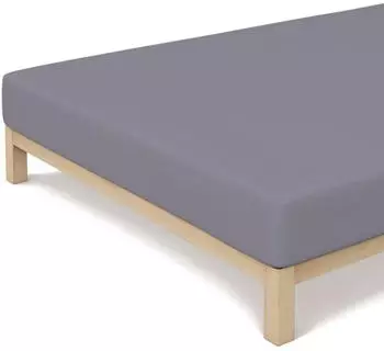 Schlafgut Casual Bio-Spannbettlaken grey mid 90-100x190-200 cm