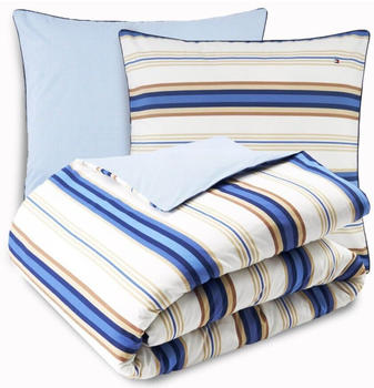 Tommy Hilfiger ICONIC STRIPE Bettwäsche-Set Satin ocean 155x220+80x80 cm