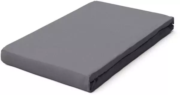 Schlafgut Pure Bio-Spannbettlaken grey mid 180-200x200-220 cm