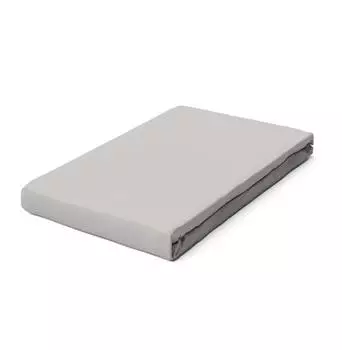 Schlafgut Pure Topper Spannbettlaken 90x190 - 100x220cm Grey Light Baumwollgemisch