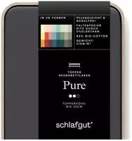 Schlafgut Spannbettlaken "PURE TOPPER Bio-Baumwolle mit Elasthan 170 g/m&sup2; f&uuml;r