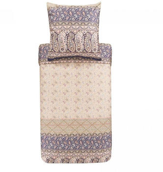 Bassetti Mako-Satin Bettwäsche-Garnitur Imperia Beige-41 155x220+1x 80x80