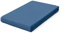 Schlafgut Topper Spannbetttuch Pure aus Bio Baumwolle 140x200 - 160x220 cm | blue-mid