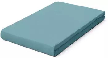 Schlafgut Pure Boxspring Bio-Spannbettlaken petrol mid 180-200x200-220 cm