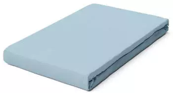 Schlafgut Pure Boxspring Bio-Spannbettlaken blue light 180-200x200-220 cm