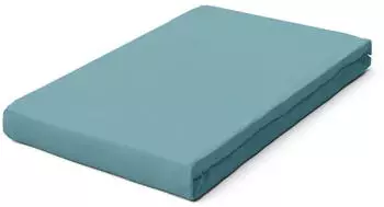 Schlafgut Pure Boxspring Bio-Spannbettlaken petrol mid 120-130x200-220 cm