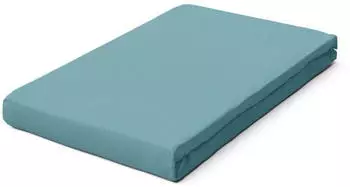 Schlafgut Pure Bio-Spannbettlaken petrol mid 120-130x200-220 cm