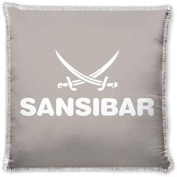 Sansibar Doubleface Kissenhülle taupe 50x50 cm