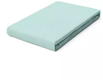 Schlafgut Pure Bio-Spannbettlaken petrol light 90-100x190-220 cm