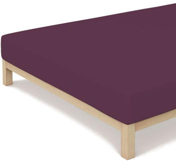 Schlafgut Casual Bio-Spannbettlaken purple deep 120-130x200 cm