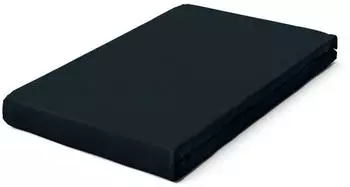 Schlafgut Pure Bio-Spannbettlaken off black 120-130x200-220 cm