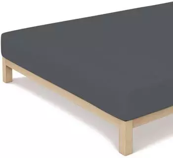 Schlafgut Casual Bio-Spannbettlaken grey deep 140-160x200 cm