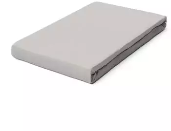 Schlafgut Pure Bio-Spannbettlaken grey light 120-130x200-220 cm