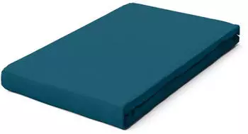 Schlafgut Pure Topper Bio-Spannbettlaken petrol deep 90-100x190-220 cm