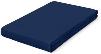 Schlafgut Pure Bio-Spannbettlaken blue deep 90-100x190-220 cm